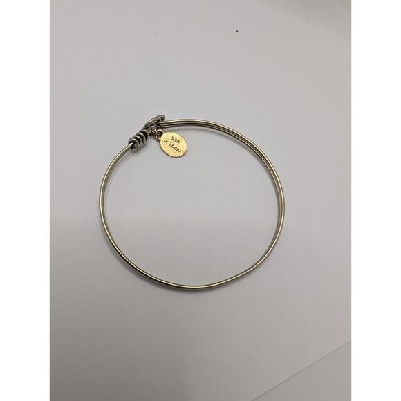 Quinn & Copper Adjustable Wire Bangle Bracelet Silver Tone Made in USA - Picture 2 of 3